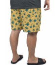 Short Estampado Elastano Plus Size Grande Bermuda flor Amarelo
