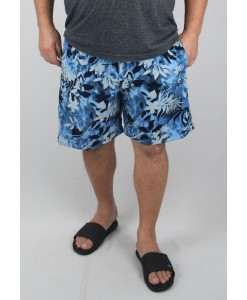 Short Estampado Elastano Plus Size Grande Bermuda xgg floral Azul