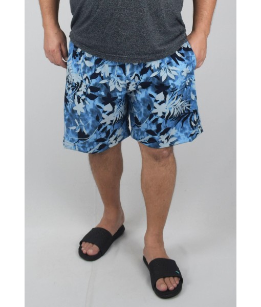 Short Estampado Elastano Plus Size Grande Bermuda xgg floral Azul