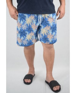 Short Estampado Elastano Plus Size Grande Bermuda flor Azul Claro Short Estampado Elastano Plus Size Grande Bermuda flor Azul Claro