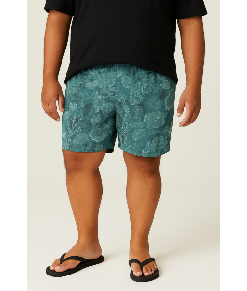 Short Estampado Elastano Plus Size Grande Bermuda praia Conchas