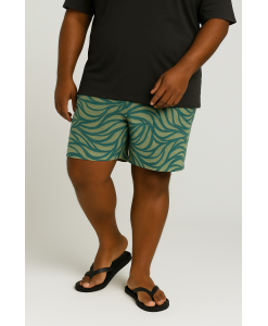 Short Estampado Elastano Plus Size Grande Bermuda praia Verde