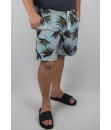 Short Estampado Elastano Plus Size Grande Bermuda floral Marrom