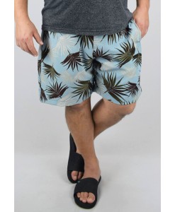 Short Estampado Elastano Plus Size Grande Bermuda floral Marrom