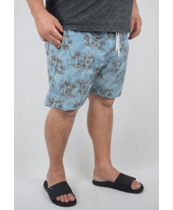 Short Estampado Elastano Plus Size Grande Bermuda flor Palmeira Short Estampado Elastano Plus Size Grande Bermuda flor Palmeira