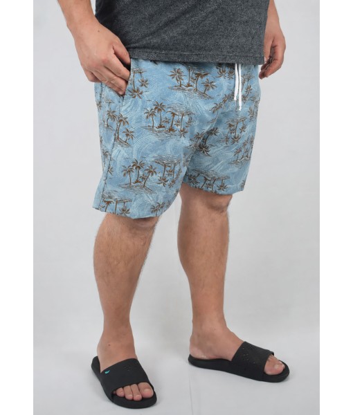 Short Estampado Elastano Plus Size Grande Bermuda flor Palmeira