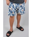 Short Estampado Elastano Plus Size Grande Bermuda flor Branco