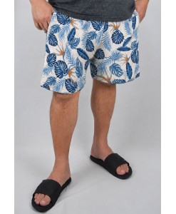 Short Estampado Elastano Plus Size Grande Bermuda flor Branco Short Estampado Elastano Plus Size Grande Bermuda flor Branco