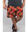 Short Estampado Elastano Plus Size Grande Bermuda flor Vermelho