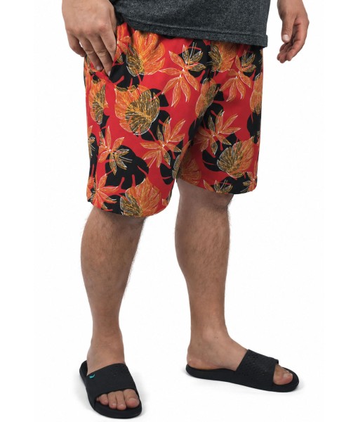 Short Estampado Elastano Plus Size Grande Bermuda flor Vermelho