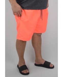 Short Bermuda Tactel Extra Grande Plus Size Praia reforçado Laranja