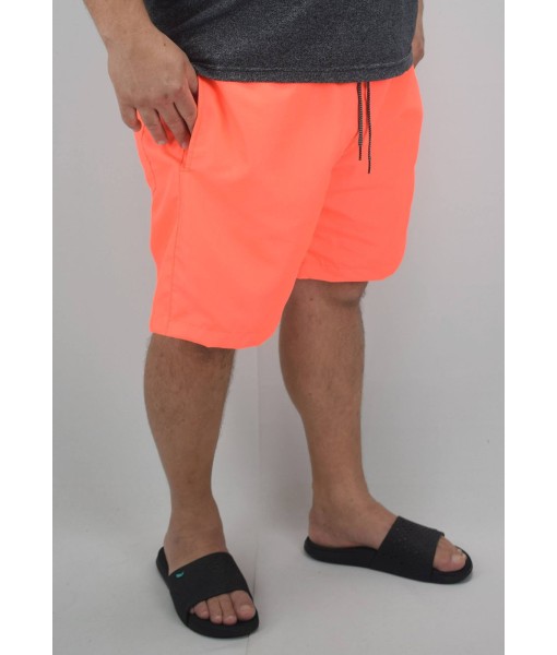 Short Bermuda Tactel Extra Grande Plus Size Praia reforçado Laranja