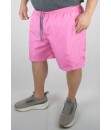 Short Bermuda Tactel Extra Grande Plus Size Praia reforçado Rosa
