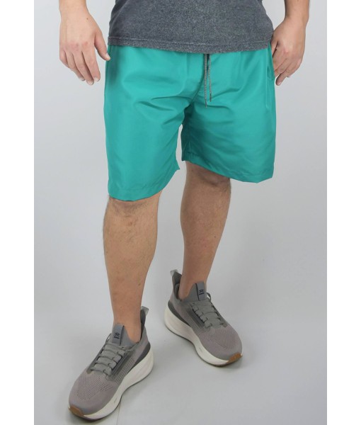 Short Bermuda Tactel Extra Grande Plus Size Praia reforçado Turquesa