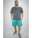Short Bermuda Tactel Extra Grande Plus Size Praia reforçado Turquesa