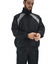 CONJUNTO AGASALHO MASCULINO PRETO/CINZA - TACTEL - P - M - G - GG