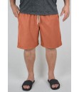 Short Tactel Elastano Mescla Plus Size Praia Masculino Laranja Listra Short Tactel Elastano Mescla Plus Size Praia Masculino Laranja Listra