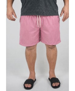 Short Tactel Elastano Mescla Plus Size Praia Masculino Rosa Listra